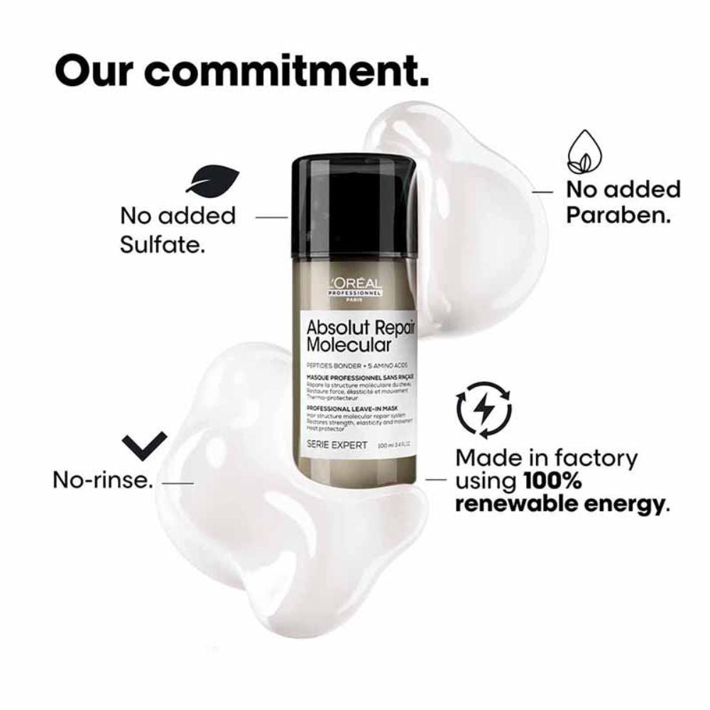 L'Oreal Professionnel Absolut Repair Molecular Hair Shampoo, Serum & Leave-In Mask