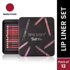 Swiss Beauty Bold Matt Lip Liner Multicolour - Pack of 12 1.6g Each
