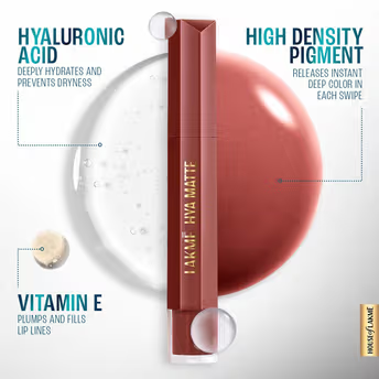 Lakme 9to5 Hya Matte Liquid Lipstick + Hyaluronic Acid - Monday Mocha