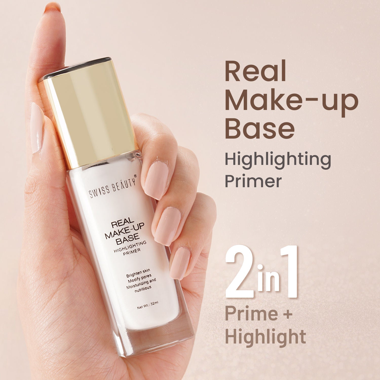 Swiss Beauty Real Make-Up Base Highlighting Primer 32 ml