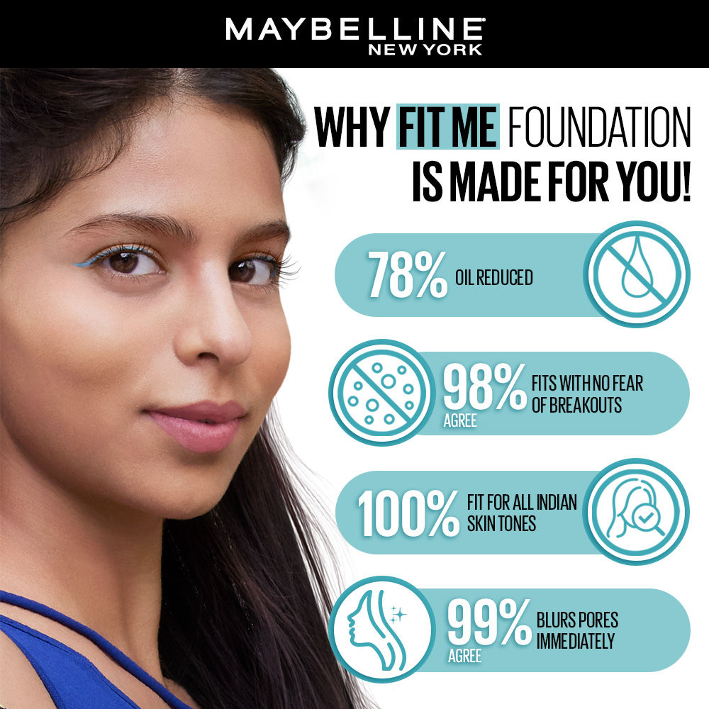 Maybelline New York Fit Me Matte + Poreless 16H Oil Control Foundation 30ml