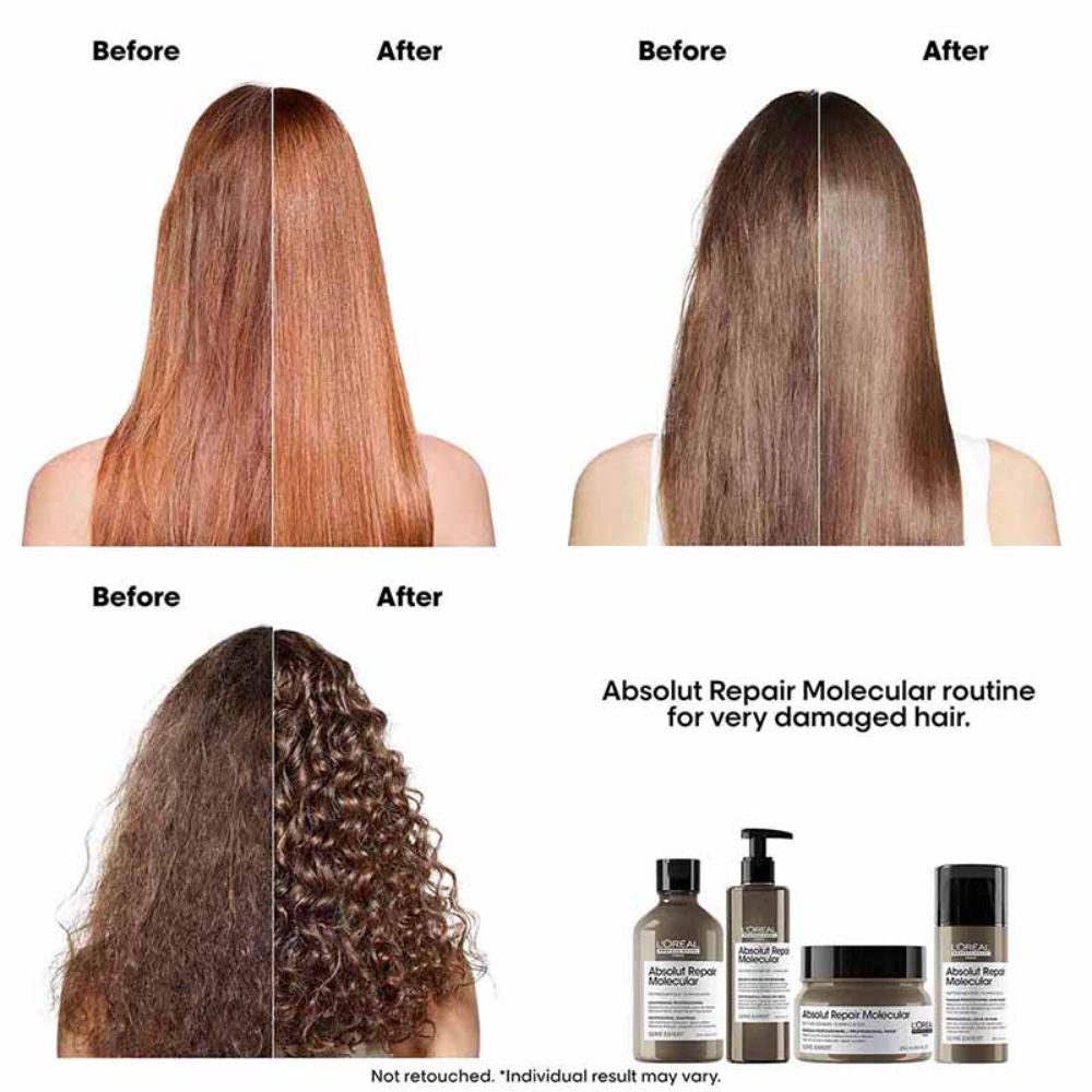 L'Oreal Professionnel Absolut Repair Molecular Hair Shampoo, Serum & Leave-In Mask