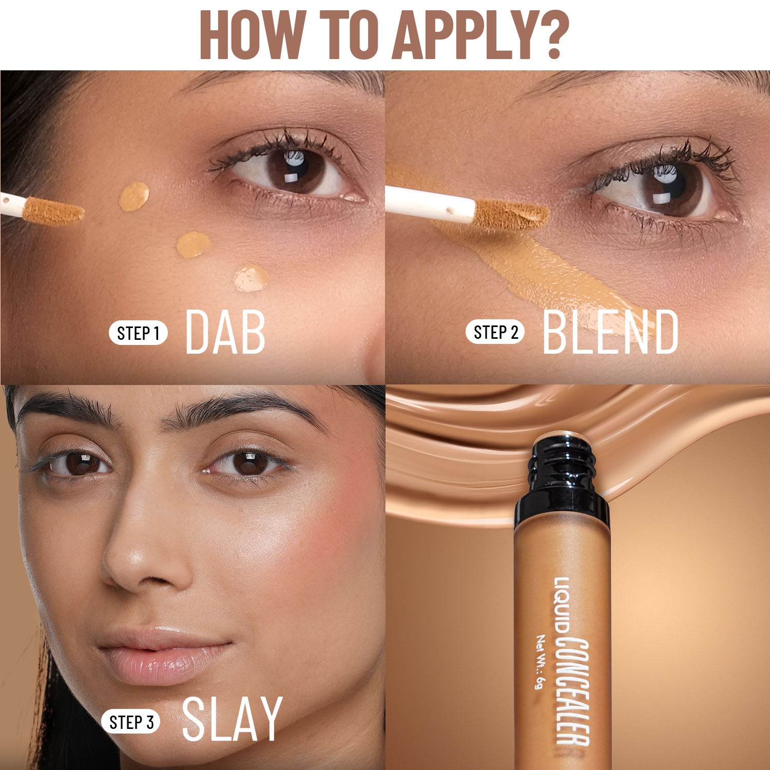 Swiss Beauty Liquid Concealer - 02 Sand Sable Full Coverage