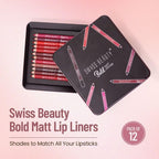 Swiss Beauty Bold Matt Lip Liner Multicolour - Pack of 12 1.6g Each