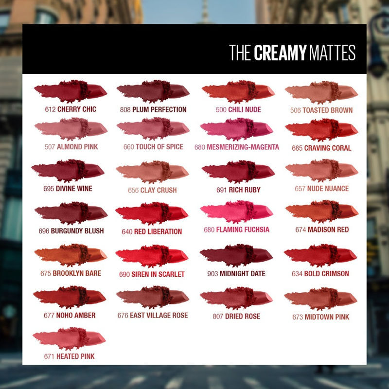 Maybelline New York Color Sensational Creamy Matte Lipstick 657 Nude Nuance 3.9g