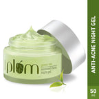 Plum Green Tea Night Gel Cream with Glycolic Acid 50ml
