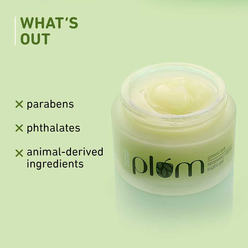 Plum Green Tea Night Gel Cream with Glycolic Acid 50ml