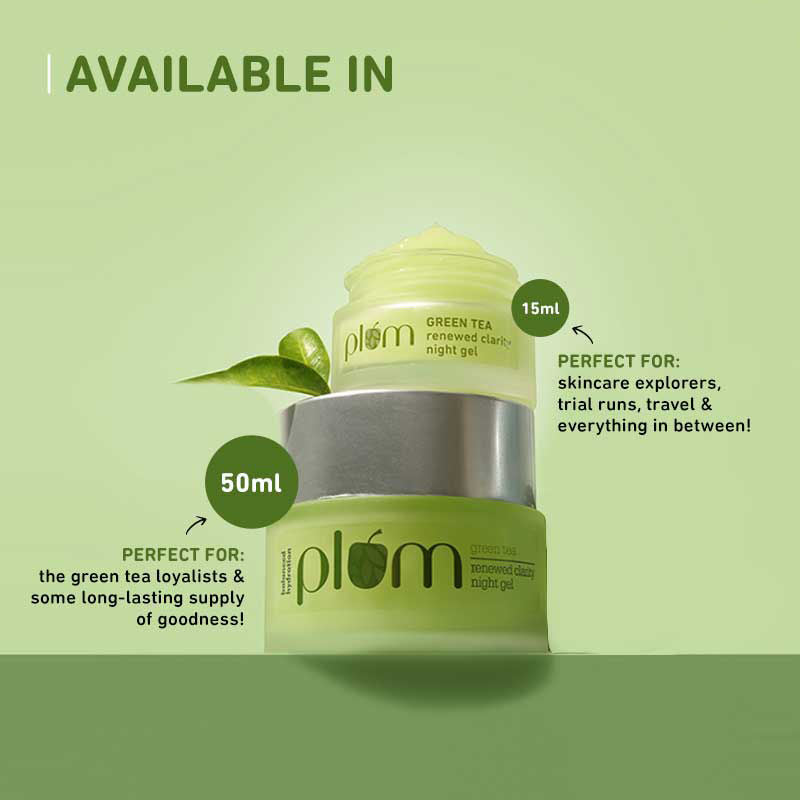 Plum Green Tea Night Gel Cream with Glycolic Acid 50ml