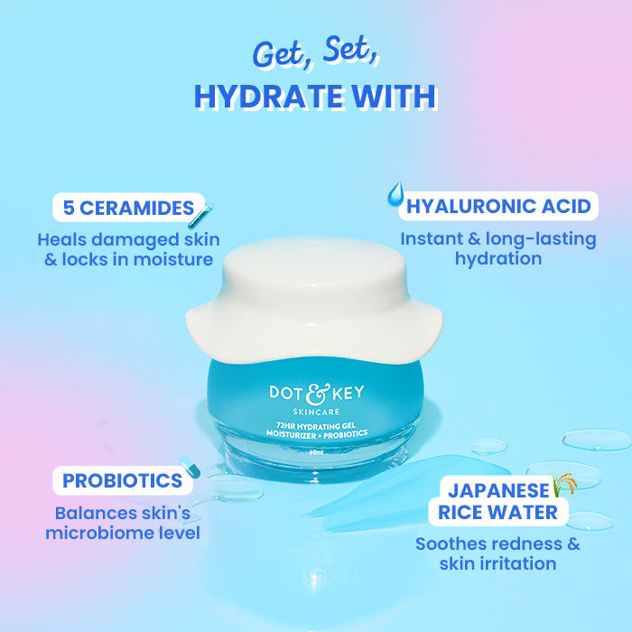 Dot & Key 72HR Hydrating Gel Face Moisturizer | 60ml