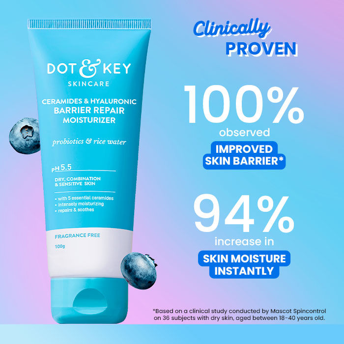 Dot & Key Hyaluronic + Ceramide Barrier Repair Hydrating Face Moisturizer 100gm