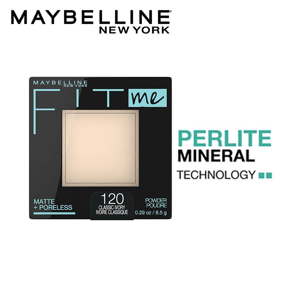 Maybelline New York Fit Me Matte + Poreless Pressed Powder 120 Classic Ivory 8.5 gm